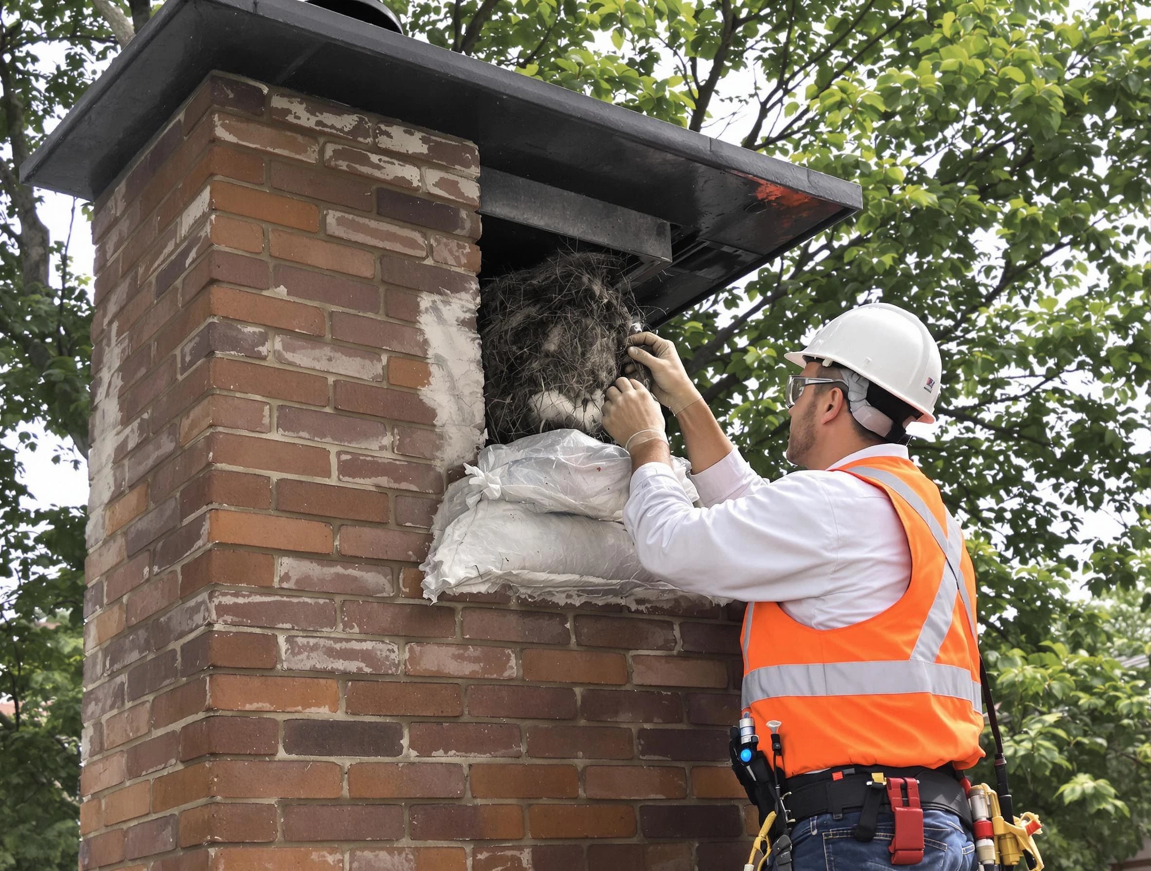 Humane removal of debris and animals by Tucker Chimney Sweep in Tucker, GA