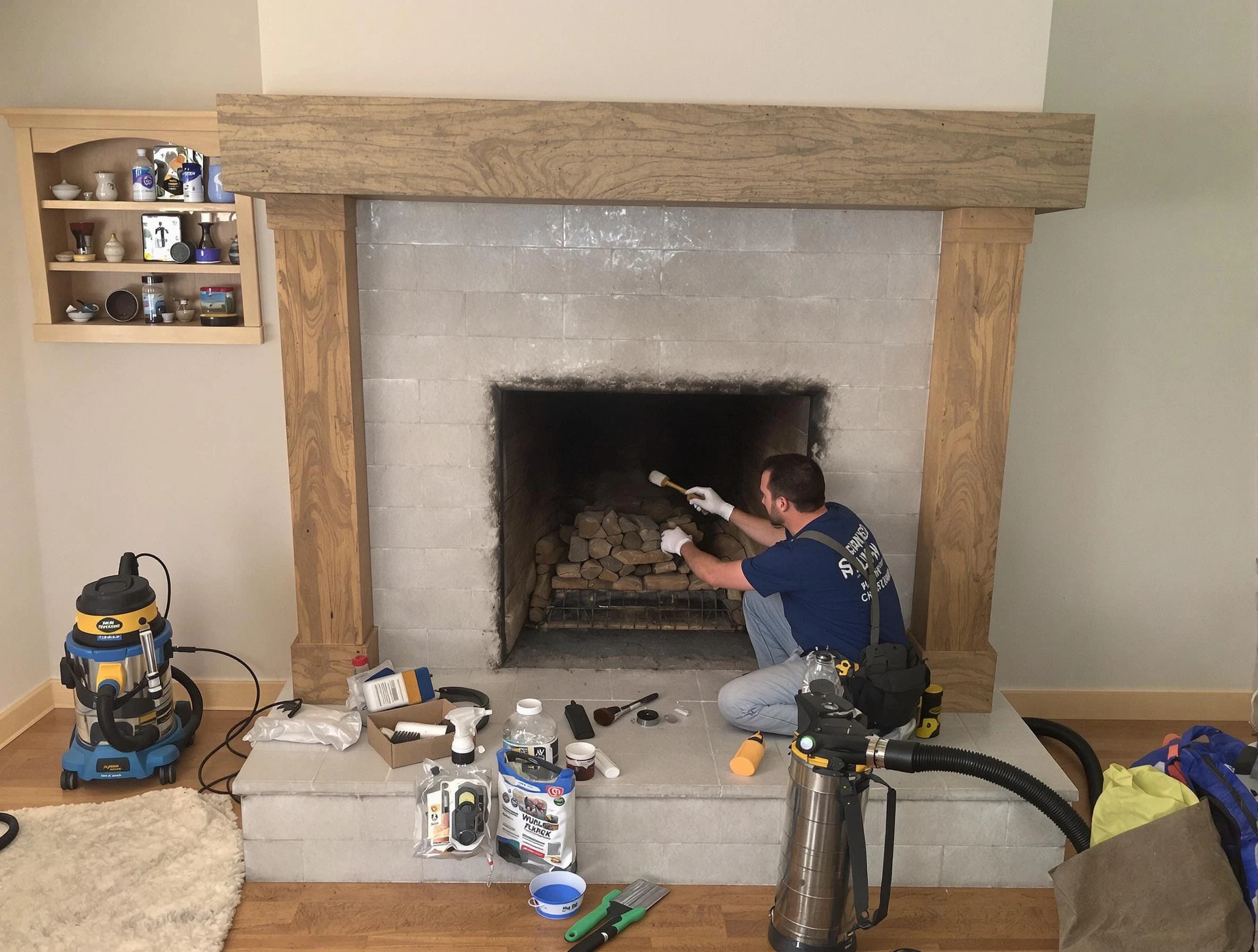 Detailed creosote removal process by Tucker Chimney Sweep in Tucker, GA