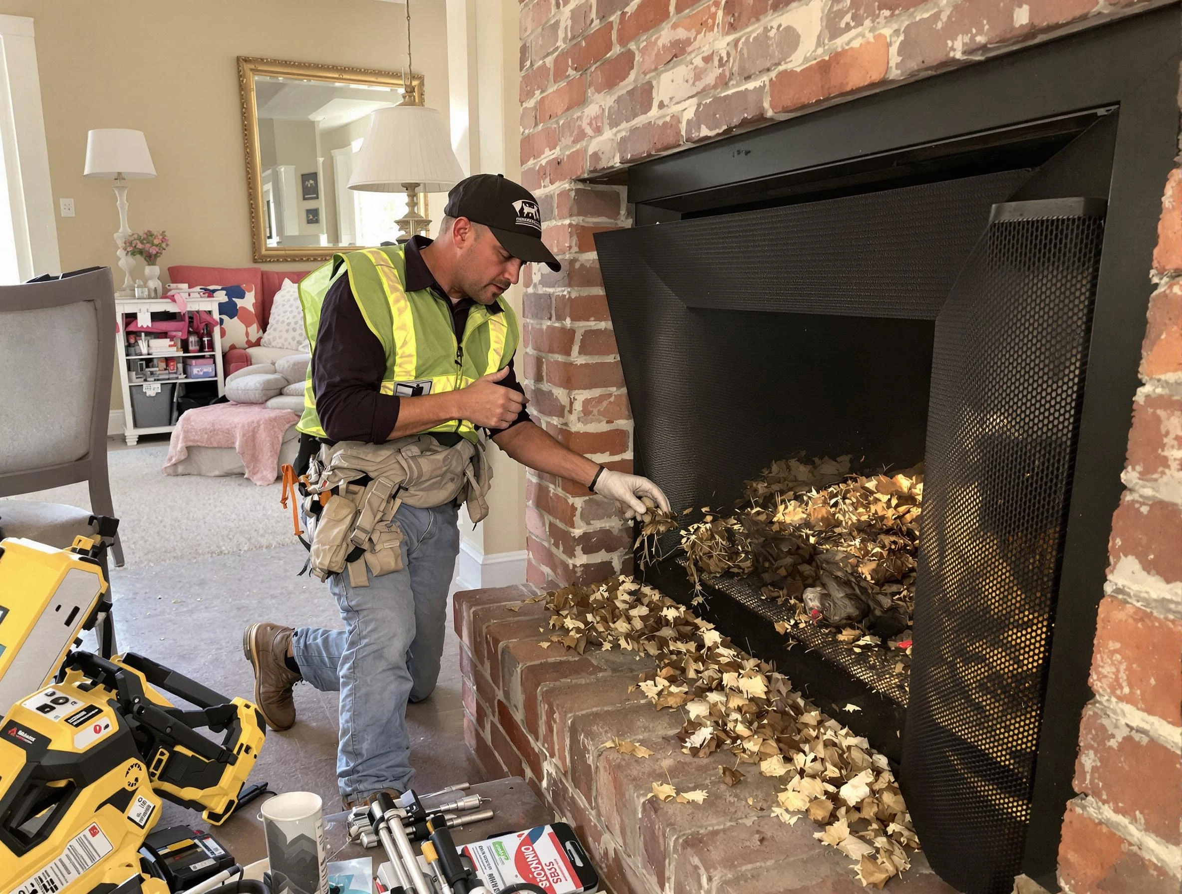 Safe screening installation by Tucker Chimney Sweep in Tucker, GA