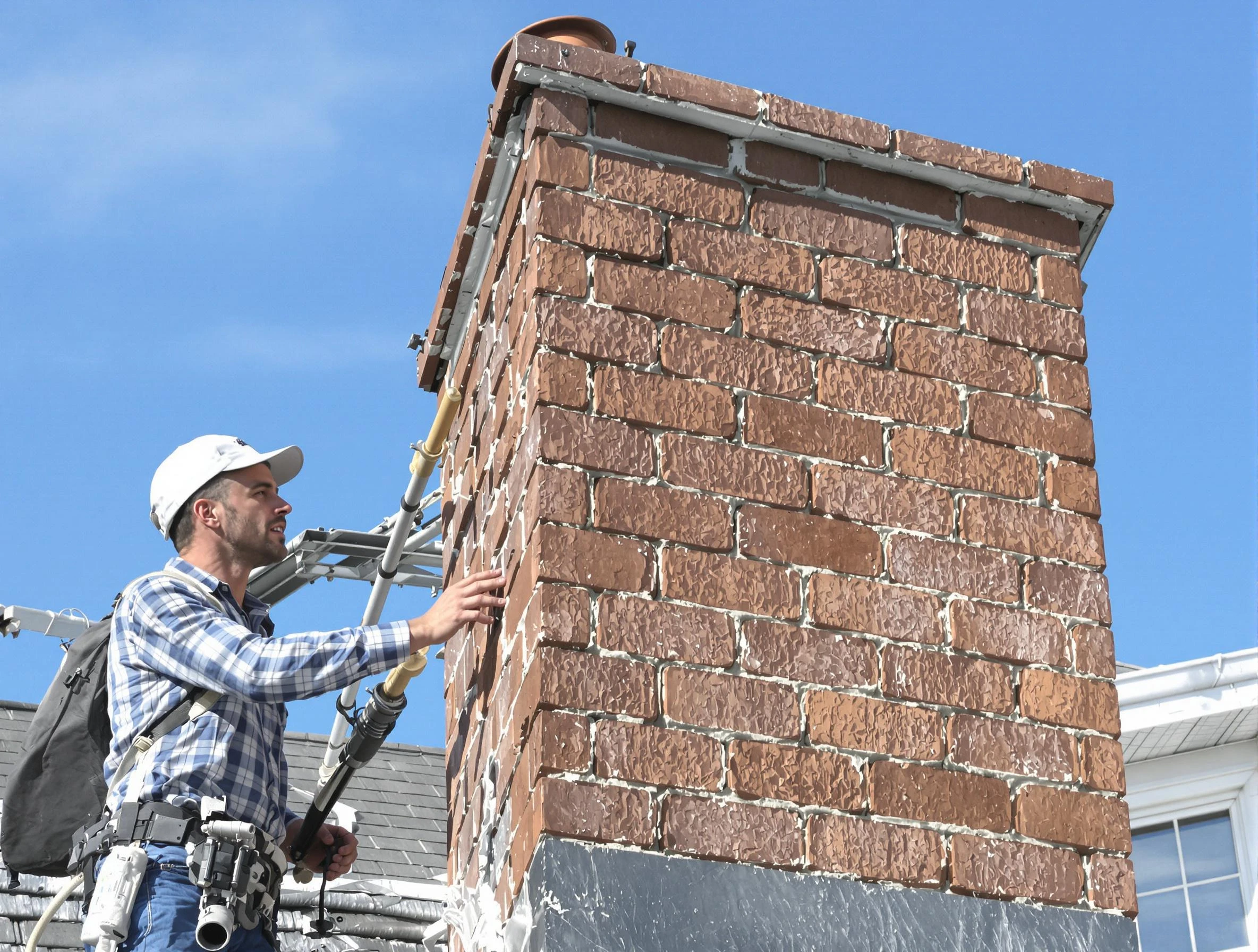 Brickwork for a chimney rebuild by Tucker Chimney Sweep in Tucker, GA