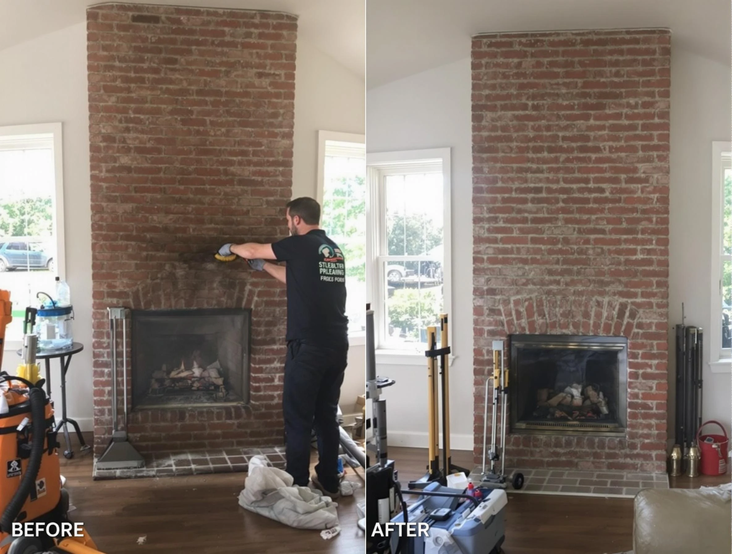 Finished chimney sweeping service by Tucker Chimney Sweep in Tucker, GA