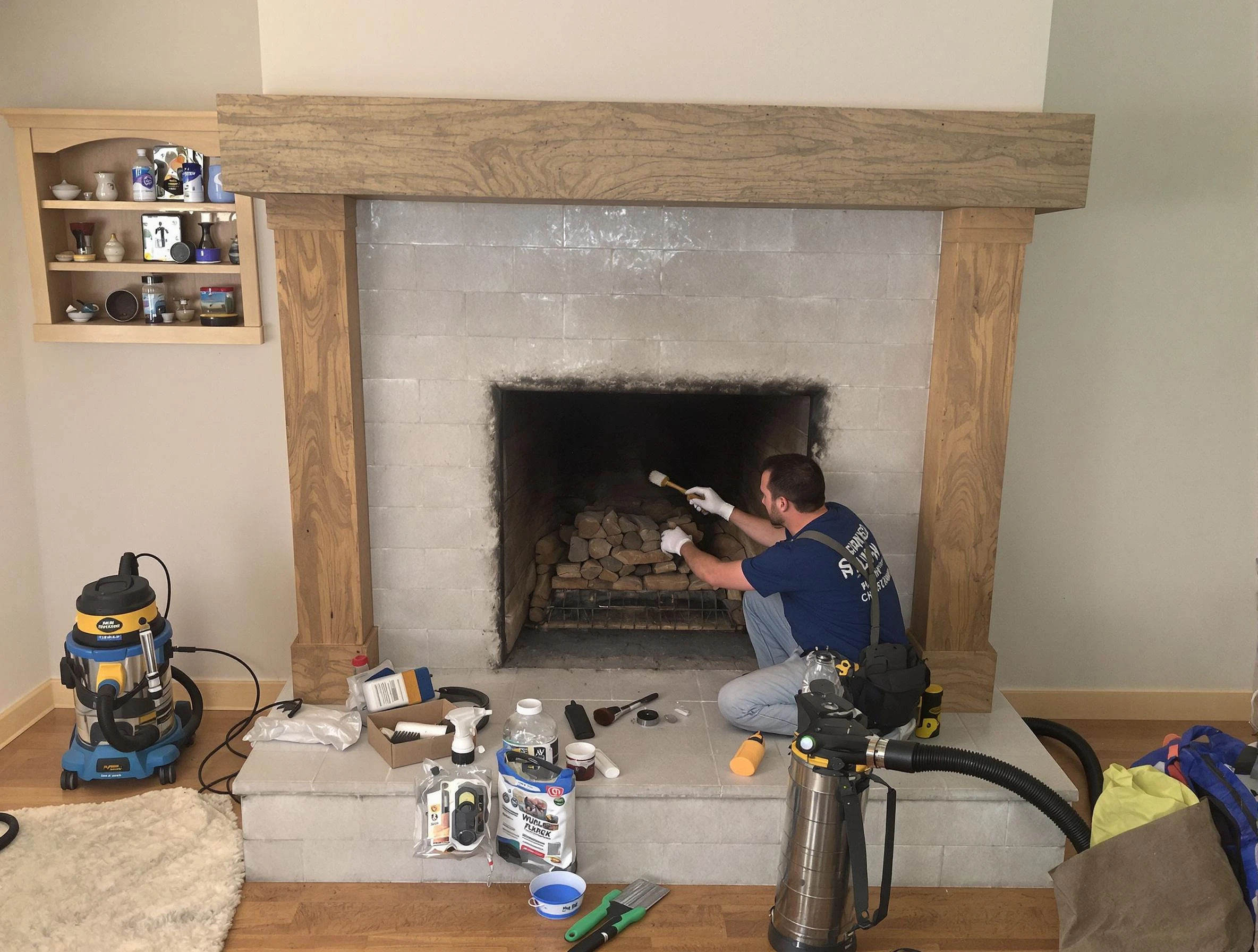 Detailed creosote removal process by Tucker Chimney Sweep in Tucker, GA